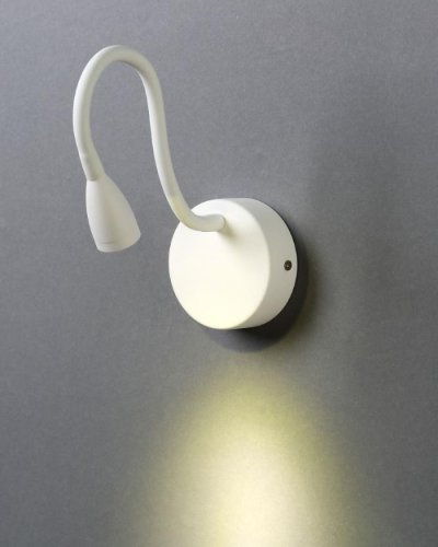 Бра LED CLT 212W WH Crystal Lux белый на 1 лампа, основание белое в стиле современный гибкая ножка фото 2